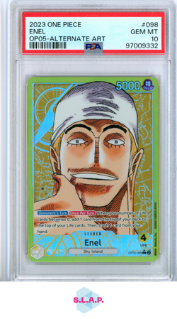 ENEL ONE PIECE OP05-098 2023 AWAKENING OF THE NEW ERA L* ENGLISH PSA 10 - Image 1