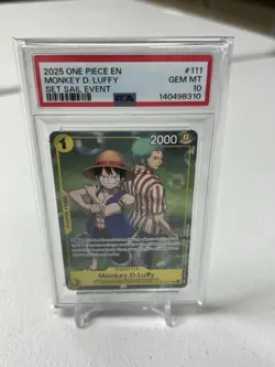 2025 ONE PIECE MONKEY D LUFFY SET SAIL EVENT PSA 10 - Image 1