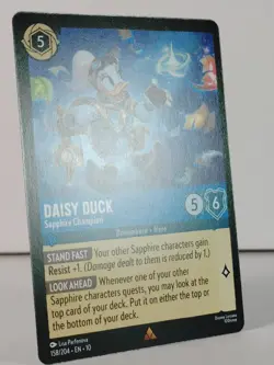 Daisy Duck - Sapphire Champion - Rare LORCANA Whispers in the Well - #158 -B - Image 2