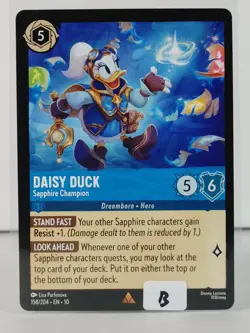 Daisy Duck - Sapphire Champion - Rare LORCANA Whispers in the Well - #158 -B - Image 5