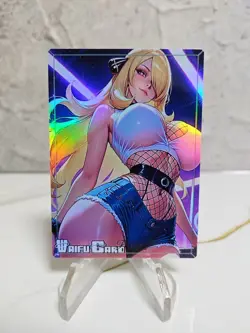 Cynthia Trading Card Waifu Goddess Story Anime Girl holo Karte Manga Full Art - Image 1