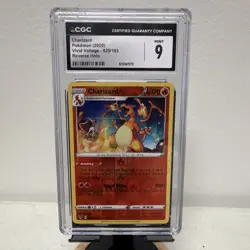 Charizard 025/185 Vivid Voltage Reverse Holo Rare CGC 9 Pokemon TCG Card - Image 1