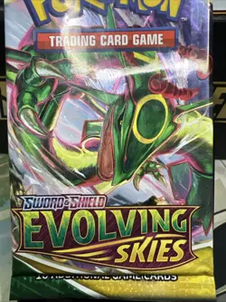 Sword and Shield Evolving Skies Rayqauza Art EMPTY BOOSTER PACKS No Cards - Image 3