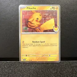 Pokemon Pikachu TCG Holo Card 051/162 2026 Pokemon Day Stamp - Image 1