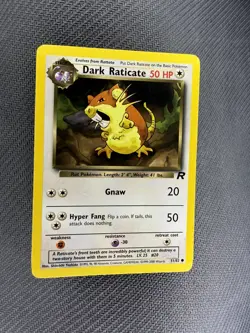 Pokemon Dark Raticate TCG Card 51/82 Team Rocket Unlimited 1999-2000 - NM - Image 2