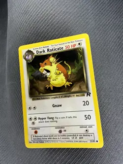 Pokemon Dark Raticate TCG Card 51/82 Team Rocket Unlimited 1999-2000 - NM - Image 3