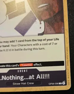 ...Nothing...at All!!! OP06-096 Common Wings Of The Captain One Piece Card Game - Image 5