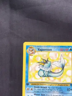 Pokemon Cards: 1st Edition Jungle Rare: Vaporeon 28/64 - Image 2