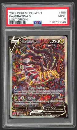 Pokemon Cards - PSA 9 Giratina V 186/196 - Lost Origin - MINT - PSA9 - Image 1