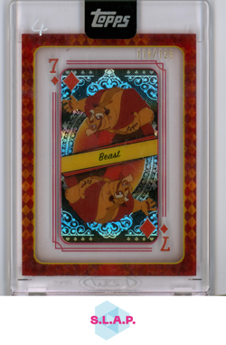 BEAST QUEEN OF HEARTS ACETATE PLAYING CARDS TOPPS 2025 DISNEY 2025 118/125 ENG - Image 1