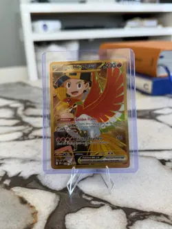 Pokemon TCG Ethan's Ho-Oh EX Gold Hyper Rare Card 239/182 Destined Rivals - Image 1