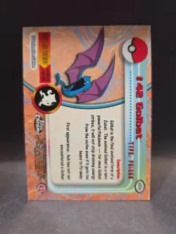 Pokemon #42 Golbat Card Foil Holo Topps Chrome 2000 TV Animation Series 1 - Image 2