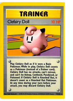 Clefairy Doll Rare Base Set 070/102 Damaged Pokemon Card - Image 1