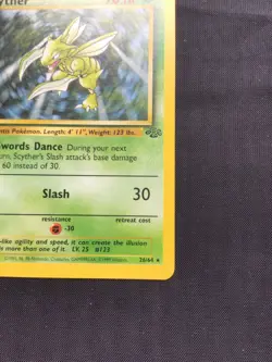 Pokemon Cards: 1st Edition Jungle Rare: Scyther 26/64 - Image 4