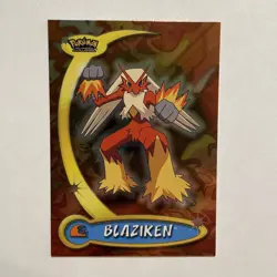 Blaziken Pokemon Advanced Challenge Topps Holo Foil TCG Card 2004 #9 - Image 1