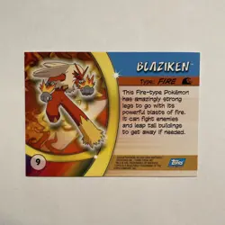 Blaziken Pokemon Advanced Challenge Topps Holo Foil TCG Card 2004 #9 - Image 2