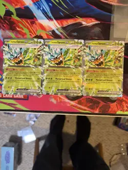 Pokemon Teal Mask Ogerpon ex Foil EX Rule Ability 3x Cards 037/167 - Image 1