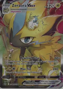 GG42/GG70 Zeraora VMAX Ultra Rare Full Art Card : SWSH12.5 Crown Zenith - Image 1
