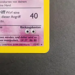 Pokemon TCG Karte - Dunkles Lahmus 12/82 Holo 1. Edition Deutsch Team Rocket - Image 5