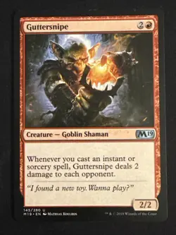 1x Guttersnipe (145) Core Set 2019 M19 LP MTG Magic the Gathering x1 MKE - Image 1