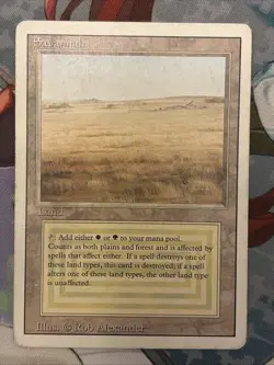 Savannah Revised Rare MTG Magic the Gathering HP/Damaged - Image 1