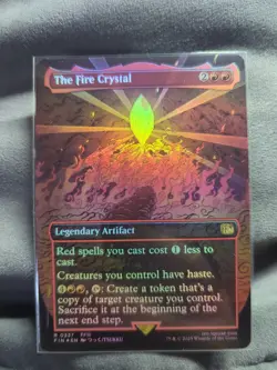 Magic MTG Final Fantasy - The Fire Crystal - FIN R 0337 BORDERLESS FOIL - Image 1
