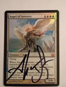 Magic The Gathering - 1x Signed Foil Angel of Serenity (mtg) Return to Ravnica - Image 1