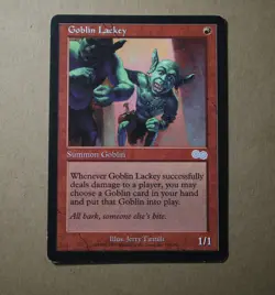 MTG Goblin Lackey - Urza's Saga 1998 (Excellent Condition) - Image 2