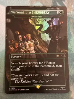 Three Visits [We Want... A Shrubbery!] MTG Monty Python Secret Lair - FOIL - Image 1