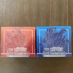 (2) Pokemon Battle Styles ETB Red & Blue NEW & SEALED Elite Trainer Card Boxes - Image 1
