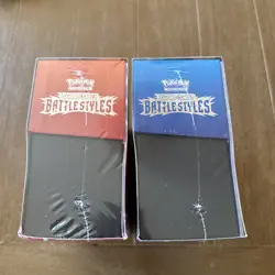 (2) Pokemon Battle Styles ETB Red & Blue NEW & SEALED Elite Trainer Card Boxes - Image 4