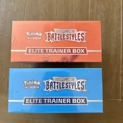 (2) Pokemon Battle Styles ETB Red & Blue NEW & SEALED Elite Trainer Card Boxes - Image 5
