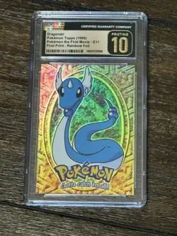 Dragonaire Pokemon Topps First Movie First Print Rainbow Foil POP 1 - Image 1