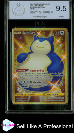 SNORLAX SHINY POKEMON 224 2021 CHILLING REIGN HOLO ENGLISCH PGS 9.5 - Image 1