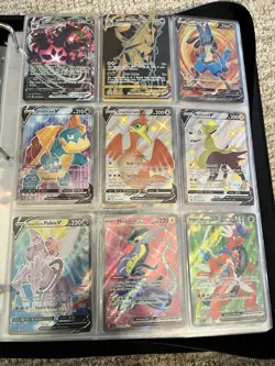 Pokemon Card Binder Lot 100+ VMAX VSTAR EX GX Holos Large 1,080 Card Zip Binder - Image 2