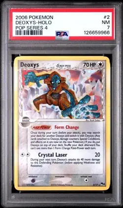 *New Cert* PSA 7 Pokemon TCG Deoxys Delta Species 2/17 Pop Series 4 Holo Rare - Image 1