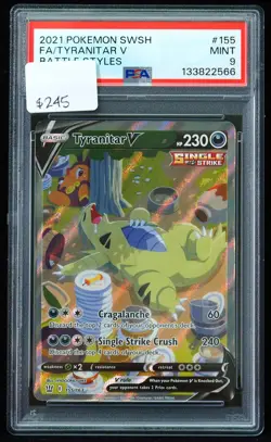 2021 Tyranitar V #155 Battle Styles PSA 9 Pokemon Card - Image 1