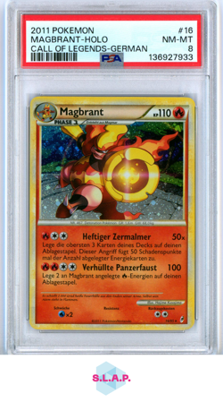 MAGBRANT-HOLO CALL OF LEGENDS-GERMAN POKEMON CALL OF LEGENDS 2011 16 PSA 8 - Image 1