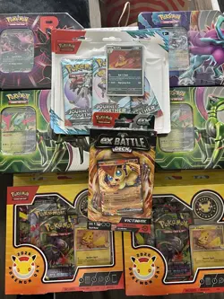 Huge Pokemon lot all sealed Journey together x 2 Paradox Clash Team Rocket Tin - Image 1