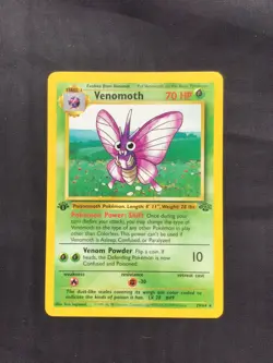 Pokemon Cards: 1st Edition Jungle Rare: Venomoth 29/64 - Image 1
