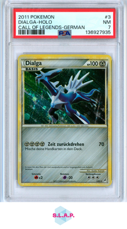 DIALGA-HOLO CALL OF LEGENDS-GERMAN POKEMON CALL OF LEGENDS 2011 3 PSA 7 - Image 1