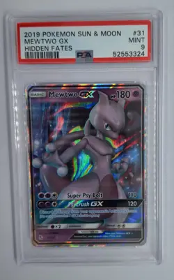 2019 Pokemon Sun & Moon Mewtwo GX Holo #31 PSA 9 Mint - Image 1