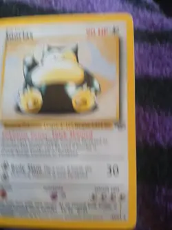 Pokemon TCG #143 Snorlax Rare Unlimited Base Set 30/130 Non Holo - Image 3