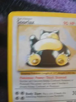Pokemon TCG #143 Snorlax Rare Unlimited Base Set 30/130 Non Holo - Image 5