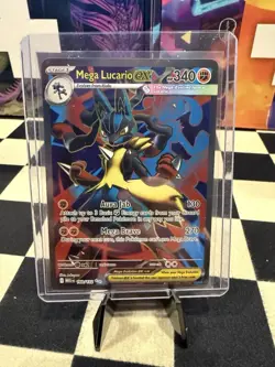 Pokemon Mega Lucario EX 160/132 Me01 Mega Evolution Ultra Rare Holo 340 HP - Image 1