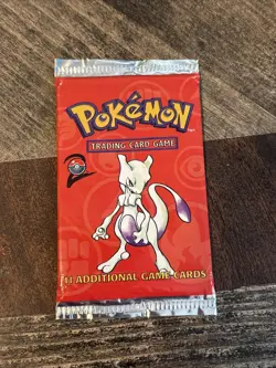 Pokemon TCG Base Set 2 Mewtwo Sealed Booster Pack Not Weighed Selling As Is Exc - Image 1