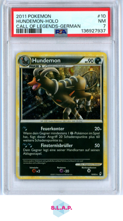 HUNDEMON-HOLO CALL OF LEGENDS-GERMAN POKEMON CALL OF LEGENDS 2011 10 PSA 7 - Image 1