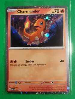 Pokemon TCG Scarlet & Violet Black Star Promo Charmander #47 Cosmos Rare - Image 1
