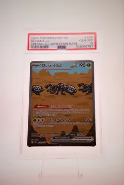 2024 POKEMON SSP EN-SURGING SPARKS SPECIAL ILLUSTRATION RARE DURANT EX PSA 10 - Image 1