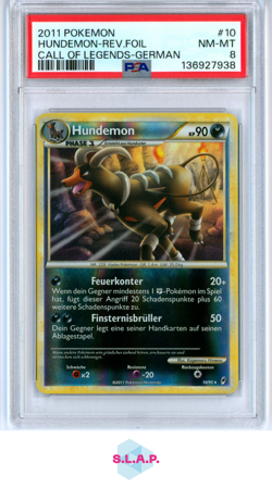 HUNDEMON-REV.FOIL CALL OF LEGENDS-GERMAN POKEMON CALL OF LEGENDS 2011 10 PSA 8 - Image 1